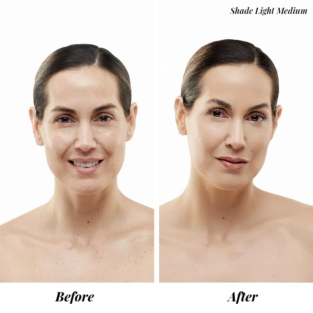 MagicMinerals AirBrush Foundation Set by Jerome Alexander - Complete 5pc Spray Makeup Set with Foundation, Primer, and Setting/Finishing Spray - for Smooth, Radiant Skin (Medium Dark)