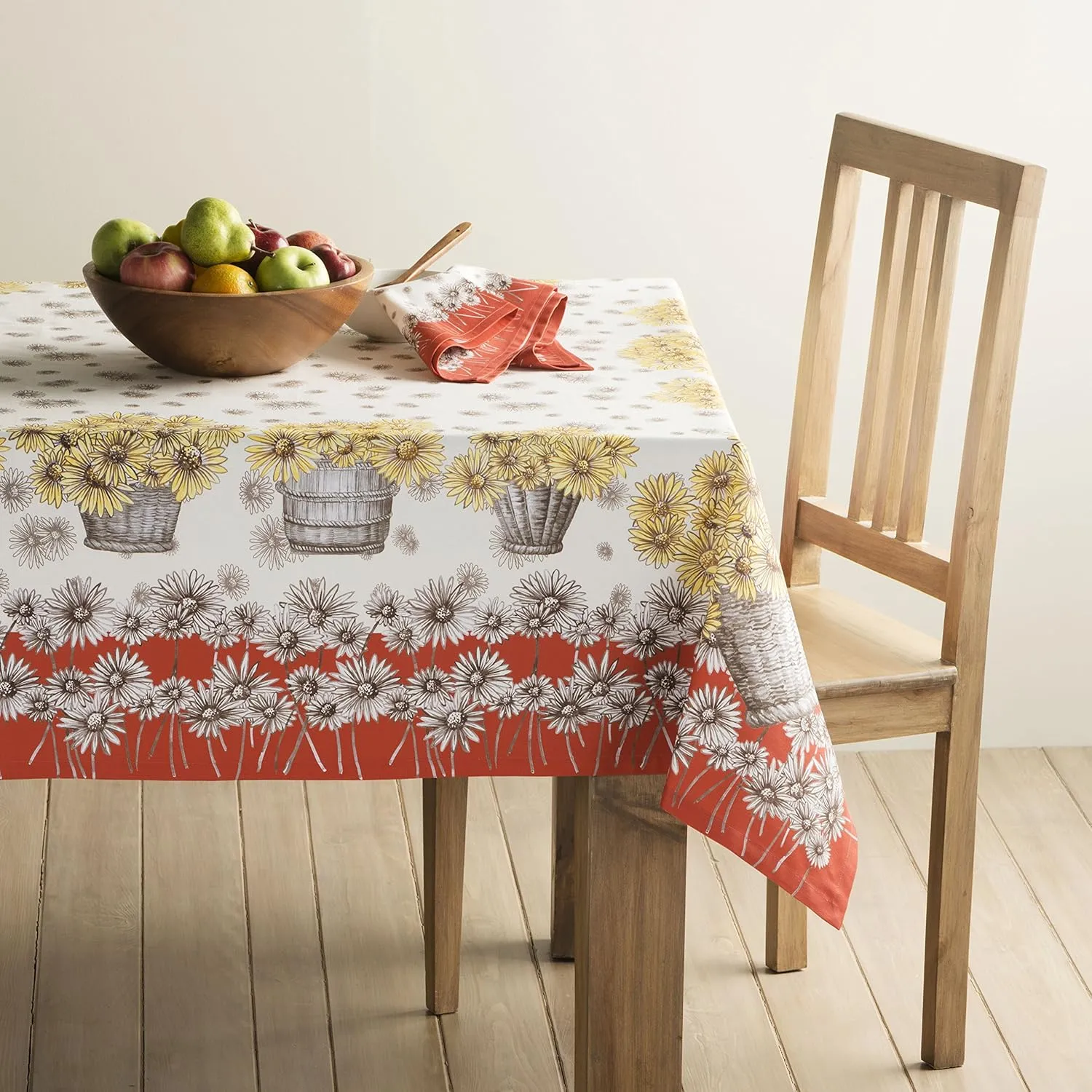 Maison d' Hermine Table Cloth Rectangle Table 100% Cotton 60 x 108 Inches Tablecloth Reusable Decorative Everyday Use for Dining Room, Farmhouse, Home, Party, Festive & Wedding - Bagatelle