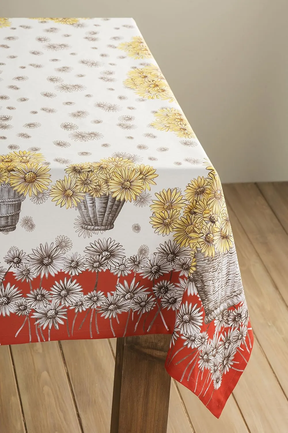 Maison d' Hermine Table Cloth Rectangle Table 100% Cotton 60 x 108 Inches Tablecloth Reusable Decorative Everyday Use for Dining Room, Farmhouse, Home, Party, Festive & Wedding - Bagatelle