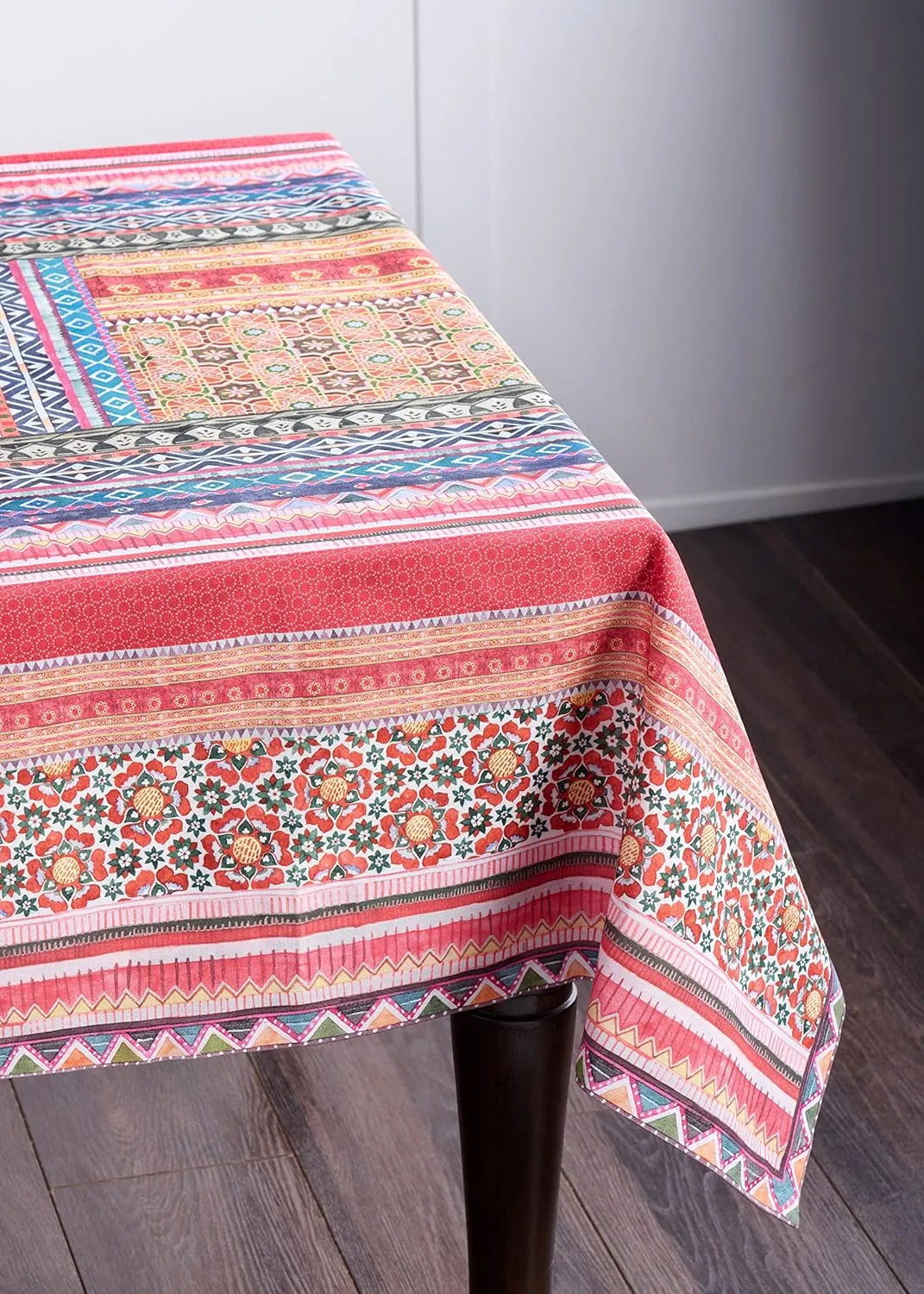Maison d' Hermine Table Cloth Rectangle Table 100% Cotton 60 x 108 Inches Tablecloth Reusable Decorative Everyday Use for Dining Room, Farmhouse, Home, Party, Festive & Wedding - Ispahan