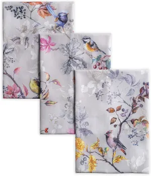 Maison d'Hermine Kitchen Towels Set of 3 100% Cotton 27.50" x 20" Reusable Cloth Tea Dish Towels Absorbent with Hanging Loop for Kitchen, Home, Dining, Cocktail Parties (Equinoxe - Grey)