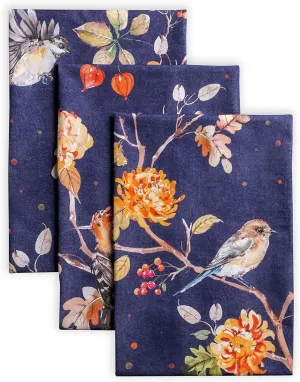 Maison d'Hermine Kitchen Towels Set of 3 100% Cotton 27.50" x 20" Reusable Cloth Tea Dish Towels Absorbent with Hanging Loop for Kitchen, Home, Dining, Cocktail Parties (Kelim - Infinity)
