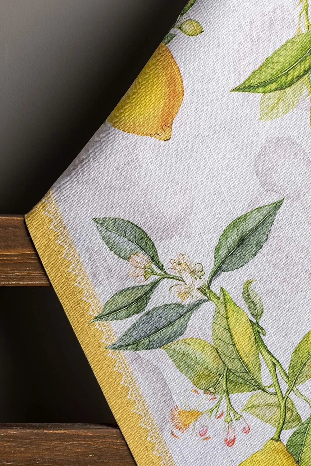 Maison d'Hermine Kitchen Towels Set of 3 100% Cotton 27.50" x 20" Reusable Cloth Tea Dish Towels Absorbent with Hanging Loop for Kitchen, Home, Dining, Cocktail Parties Spring/Summer (Limoncello)