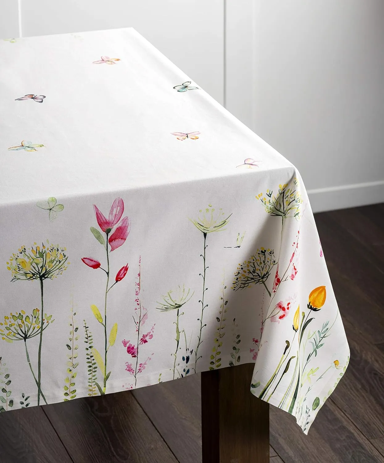 Maison d'Hermine Table Cloth Rectangle Table 100% Cotton 54 x 72 Inches Tablecloth Reusable Decorative for Dining Room, Farmhouse, Home, Party, Festive & Wedding Spring Summer - Botanical Fresh