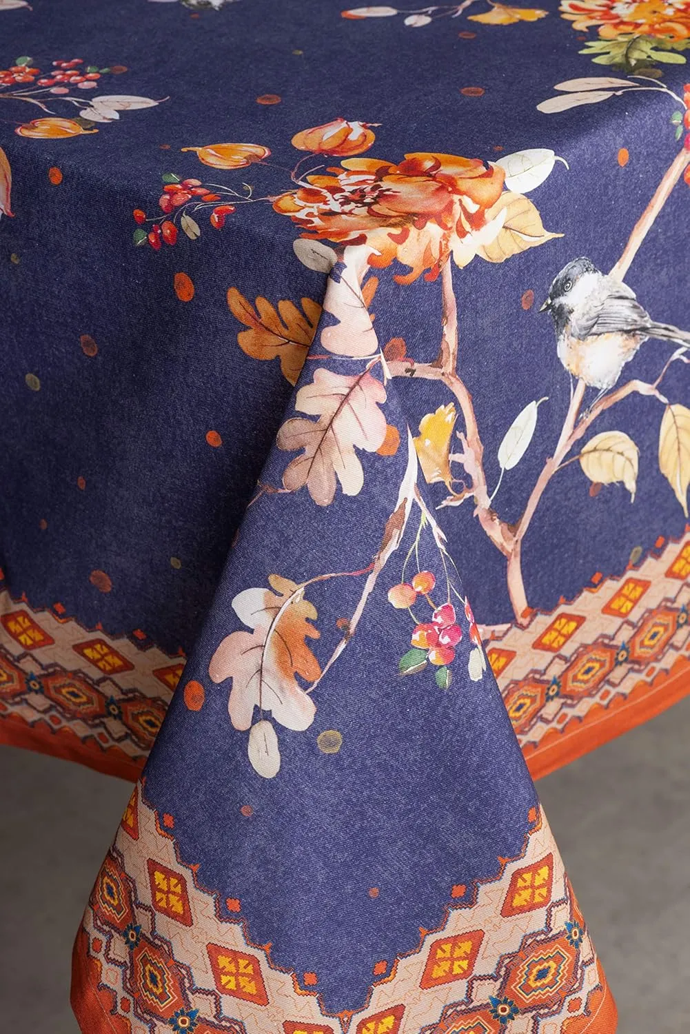 Maison d'Hermine Table Cloth Square Table 100% Cotton 54 x 54 Inches Tablecloth Reusable Decorative Everyday Use for Dining Room, Farmhouse, Home, Party, Festive & Wedding - Kelim - Infinity