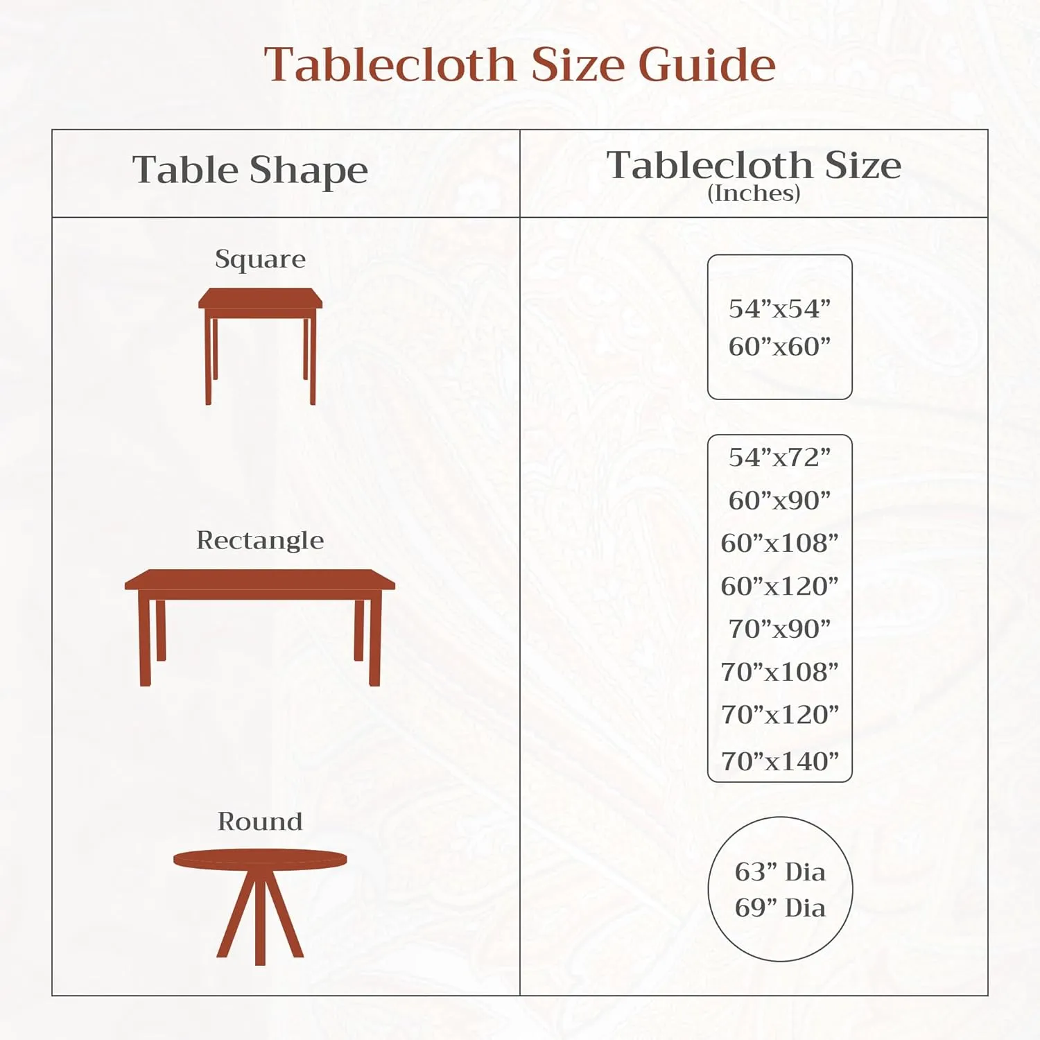 Maison d'Hermine Table Cloth Square Table 100% Cotton 60 x 60 Inches Tablecloth Reusable Decorative Everyday Use for Dining Room, Farmhouse, Home, Party, Festive & Wedding - Allure