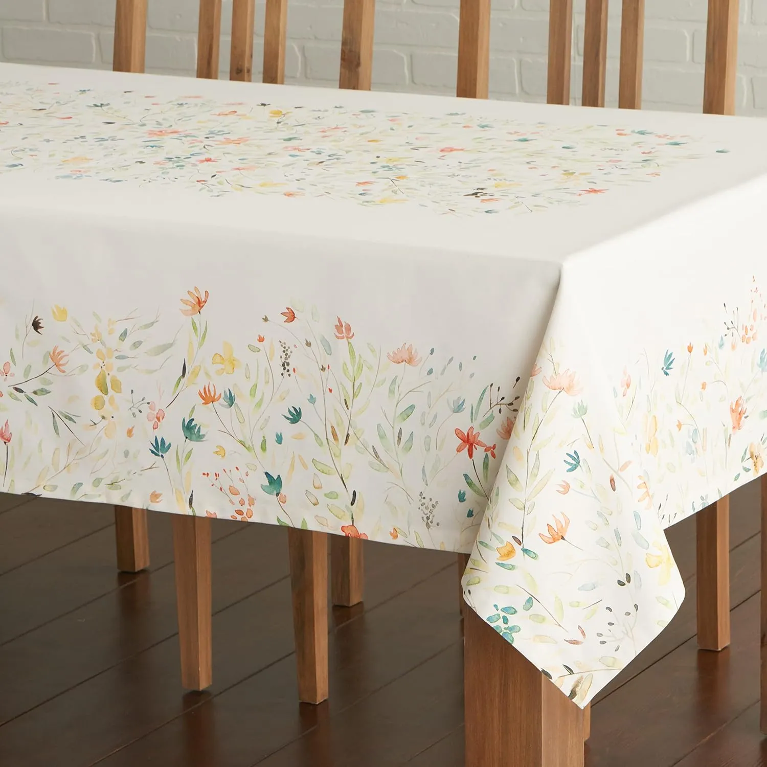 Maison d'Hermine Table Cloth Square Table 100% Cotton 60 x 60 Inches Tablecloth Reusable Decorative Everyday Use for Dining Room, Farmhouse, Home, Party, Festive & Wedding Spring Summer - Colmar