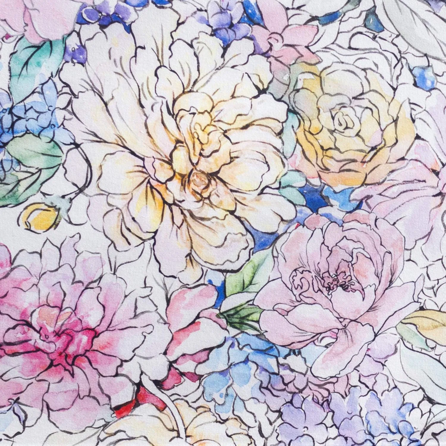Maison d'Hermine Table Cloth Square Table 100% Cotton 60 x 60 Inches Tablecloth Reusable Decorative Everyday Use for Dining Room, Farmhouse, Home, Party, Festive & Wedding Spring Summer - Floral Love