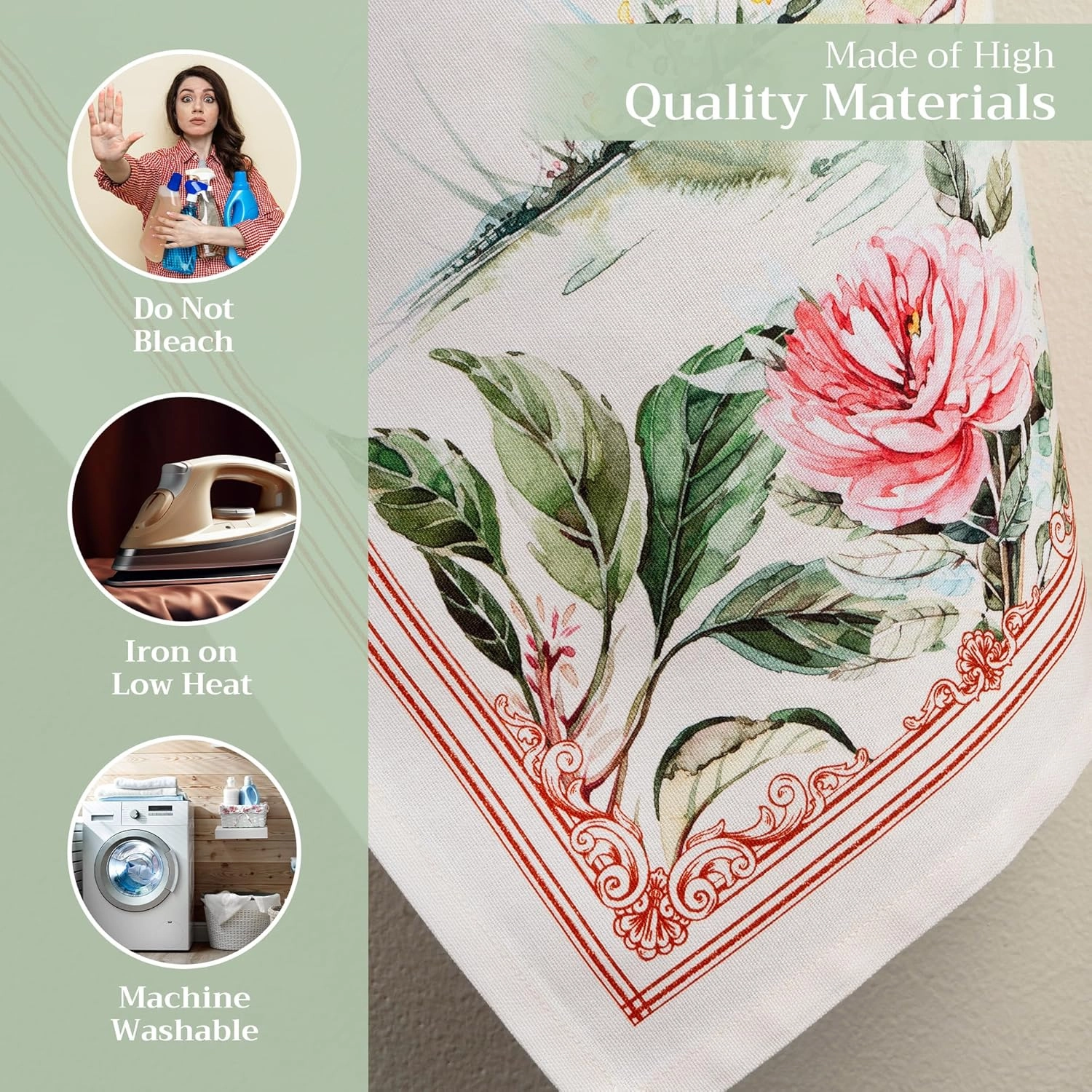 Maison d' Hermine 100% Cotton Kitchen Towel Campagne Set of 2 Super Soft Highly Absorbent Hotel Quality Quick Drying Cleaning Dishcloth Tea Bar Towels Spring/Summer (Coq, 20"x27.50")