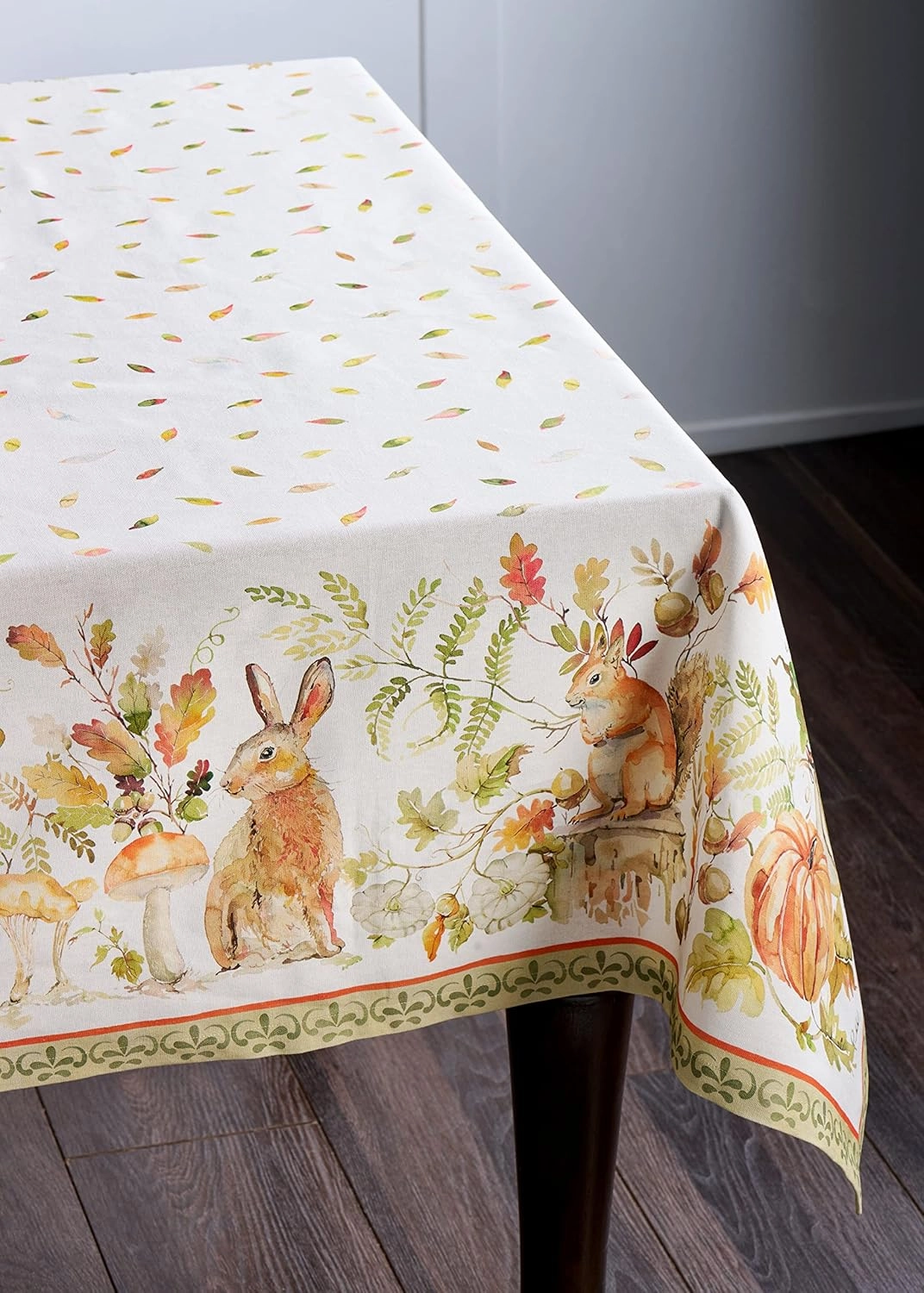 Maison d' Hermine Table Cloth Rectangle Table 100% Cotton 60 x 108 Inches Tablecloth Reusable Decorative Everyday Use for Dining Room, Farmhouse, Home, Party, Festive & Wedding - Pumpkin Passion