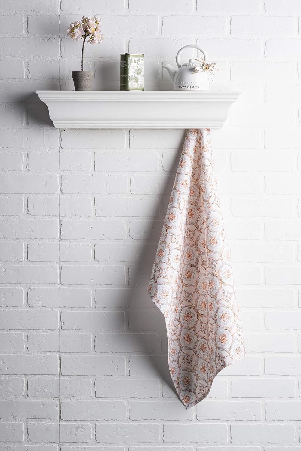 Maison d'Hermine Kitchen Towels Set of 3 100% Cotton 27.50" x 20" Reusable Cloth Tea Dish Towels Absorbent with Hanging Loop for Kitchen, Home, Dining, Cocktail Parties (Fair Isle)