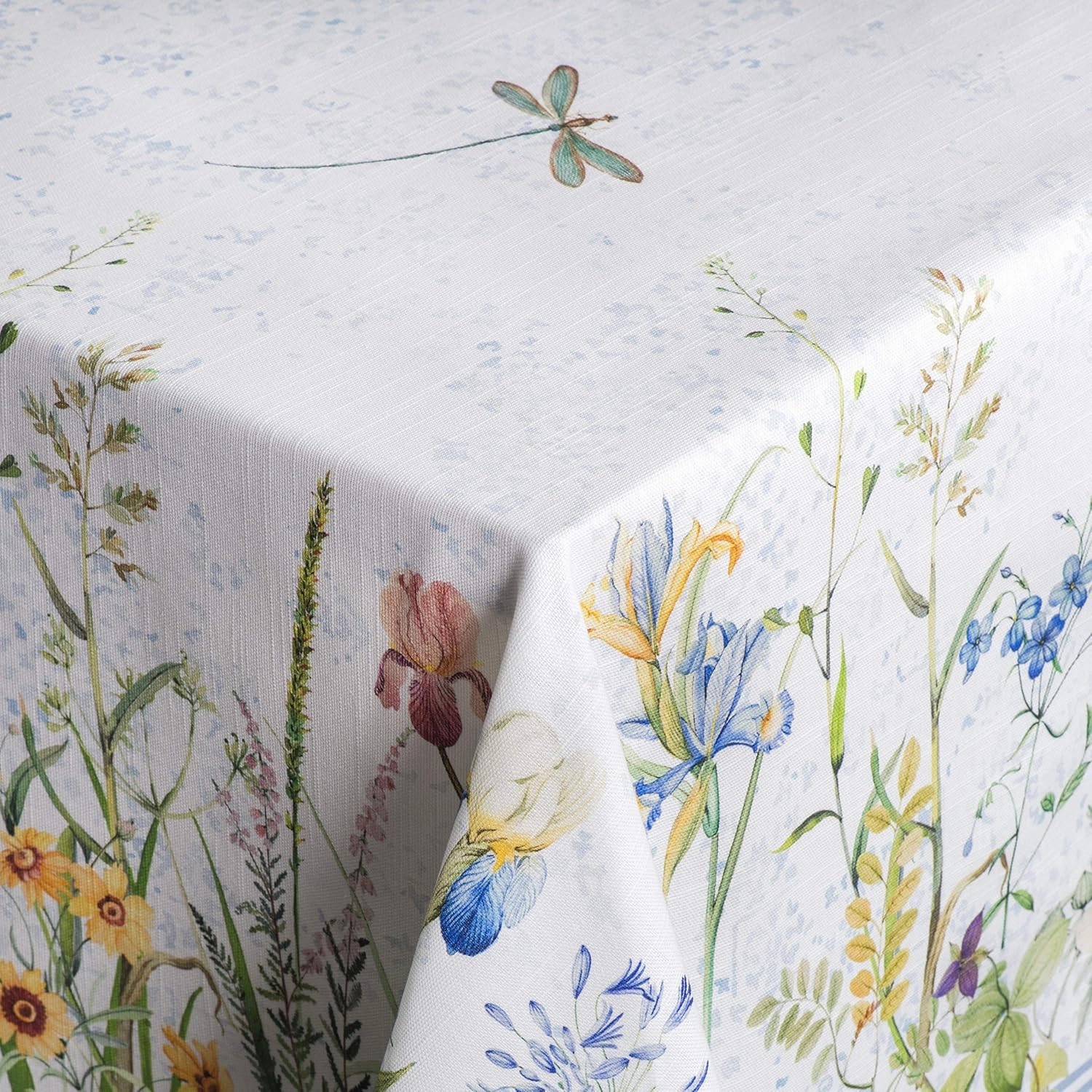 Maison d'Hermine Table Cloth Rectangle Table 100% Cotton 54 x 72 Inches Tablecloth Reusable Decorative for Dining Room, Farmhouse, Home, Party, Festive & Wedding Spring Summer - Fleurs De Mai