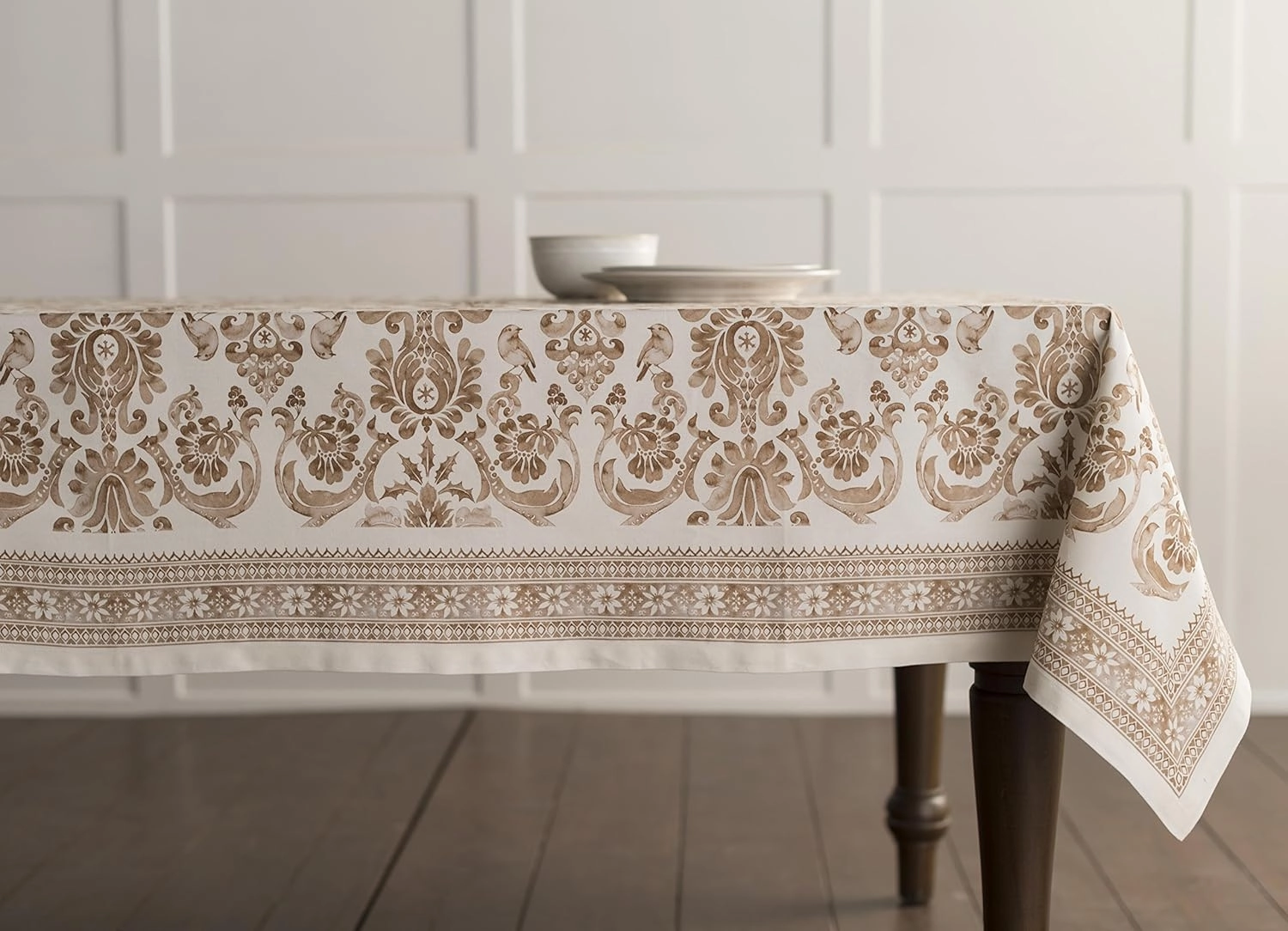 Maison d'Hermine Table Cloth Square Table 100% Cotton 54 x 54 Inches Tablecloth Reusable Decorative Everyday Use for Dining Room, Farmhouse, Home, Party, Festive & Wedding - Allure