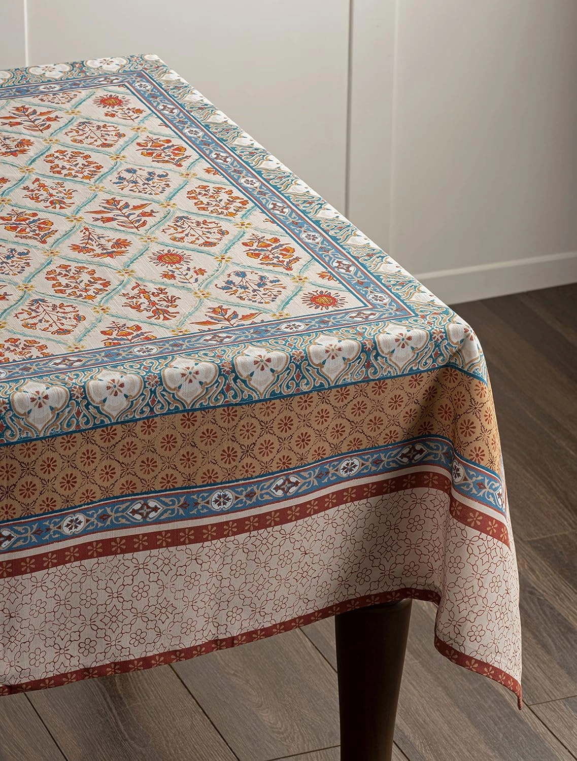 Maison d'Hermine Table Cloth Square Table 100% Cotton 54 x 54 Inches Tablecloth Reusable Decorative Everyday Use for Dining Room, Farmhouse, Home, Party, Festive & Wedding - Romane