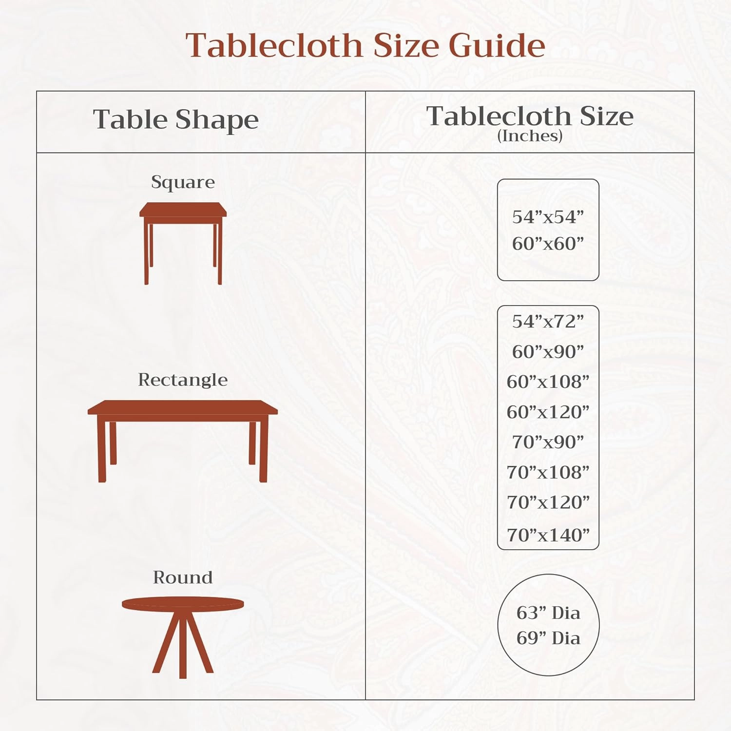 Maison d'Hermine Table Cloth Square Table 100% Cotton 60 x 60 Inches Tablecloth Reusable Decorative Everyday Use for Dining Room, Farmhouse, Home, Party, Festive & Wedding - Kelim - Infinity