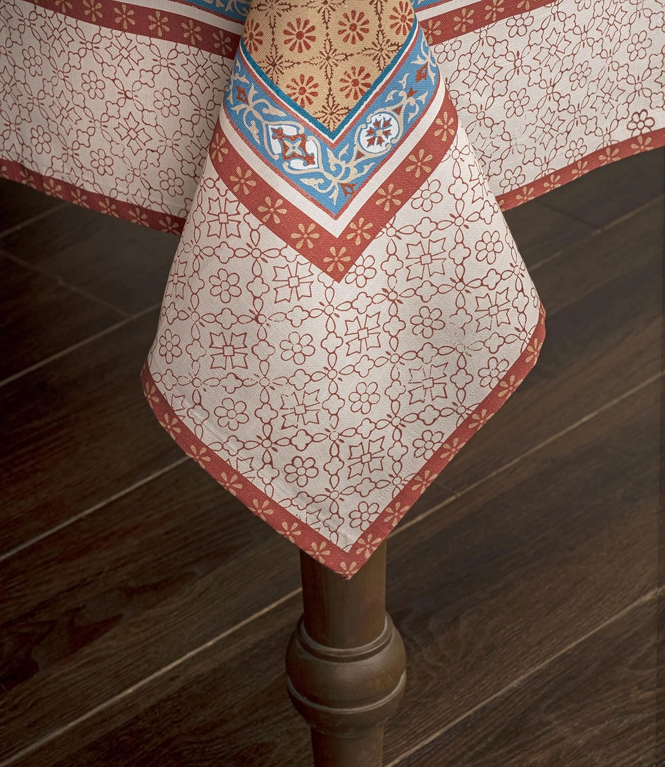 Maison d'Hermine Table Cloth Square Table 100% Cotton 60 x 60 Inches Tablecloth Reusable Decorative Everyday Use for Dining Room, Farmhouse, Home, Party, Festive & Wedding - Romane