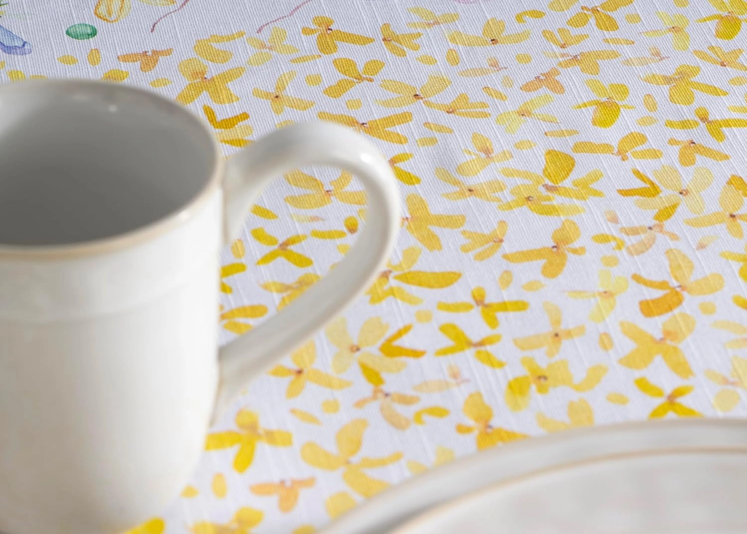 Maison d'Hermine Table Cloth Square Table 100% Cotton 60 x 60 Inches Tablecloth Reusable Decorative Everyday Use for Dining Room, Farmhouse, Home, Party, Festive & Wedding Spring Summer - Easter Zest