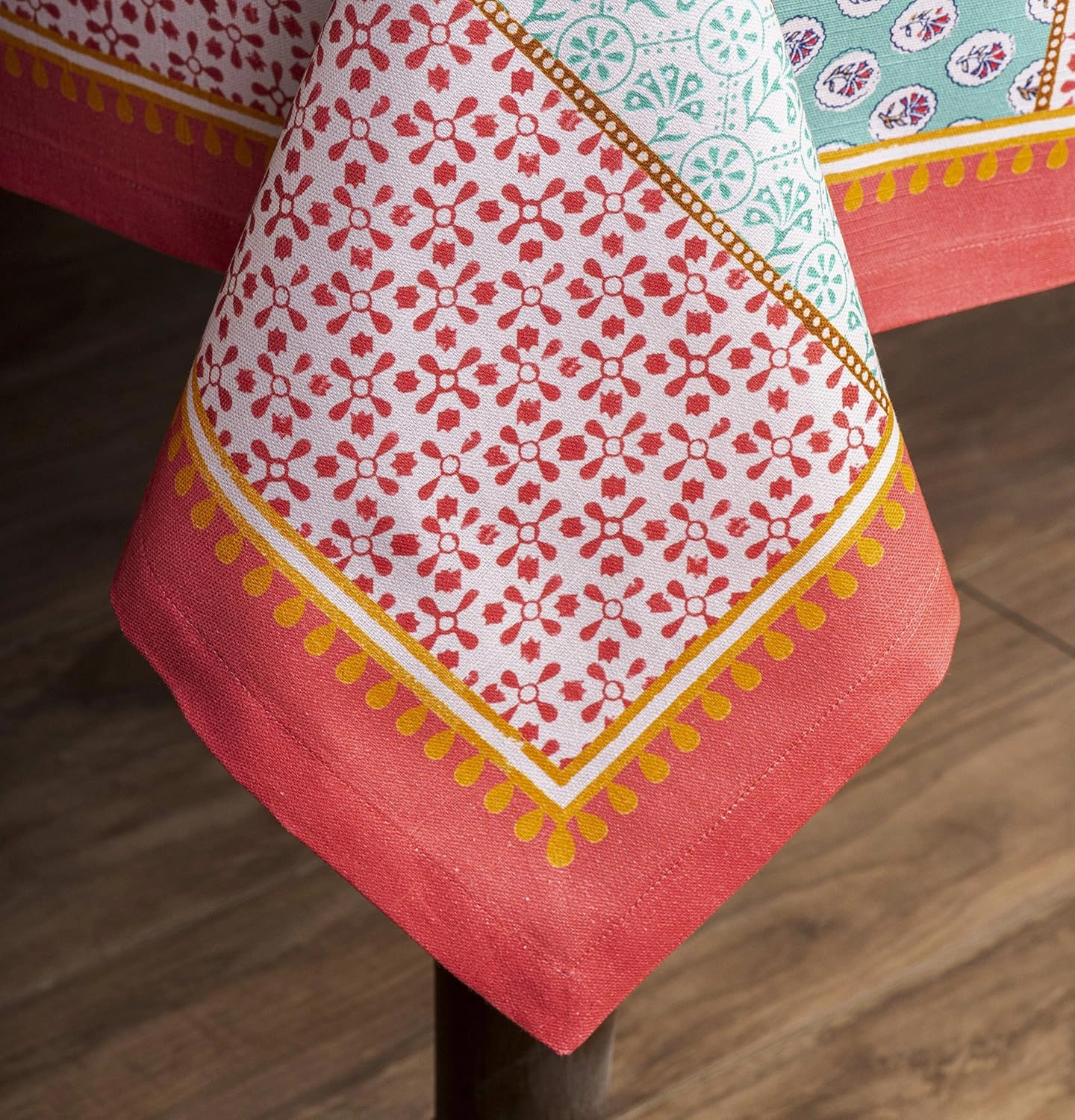 Maison d'Hermine Table Cloth Square Table 100% Cotton 60 x 60 Inches Tablecloth Reusable Decorative Everyday Use for Dining Room, Farmhouse, Home, Party, Festive & Wedding Spring Summer - Provence