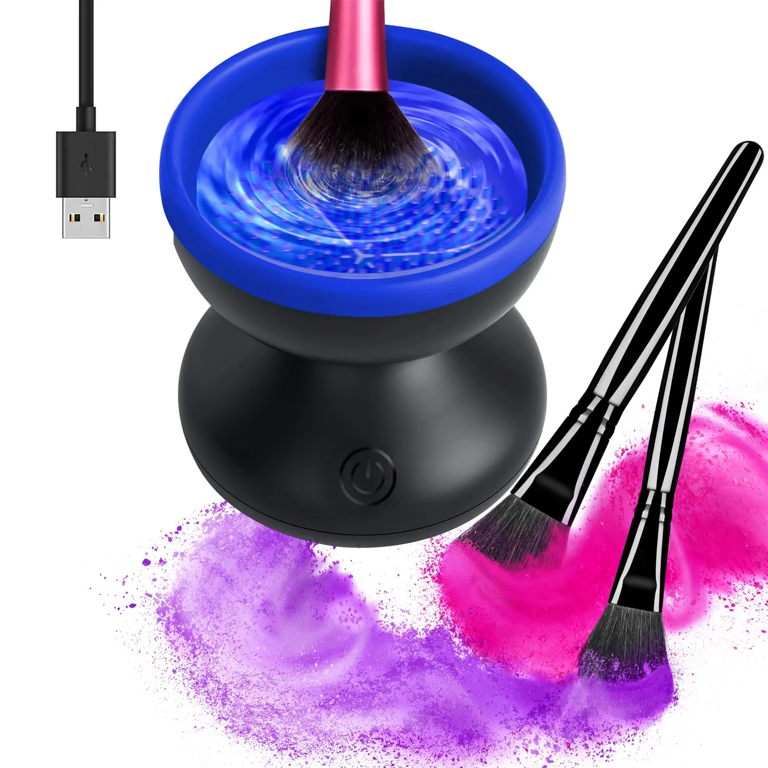 Makeup Brush Cleaner, Electric Makeup Brush Cleaner Machine, for Various Sizes of Beauty Makeup Brush Sets, Fast Deep Cleaning