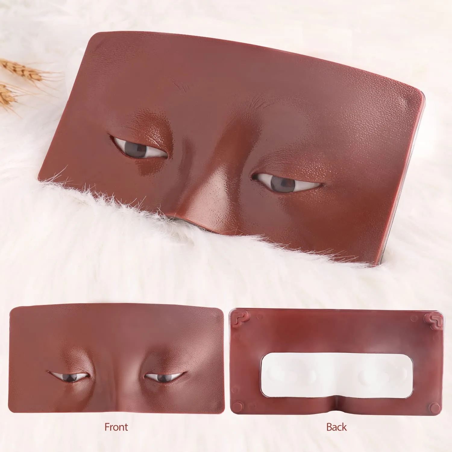 Makeup Practice Face, Bueuo 3 Pcs Make up Practice Board Makeup Mannequin Face 3D Realistic Pad for Make up Artist Beginner Self-taught or Professional Enthusiasts