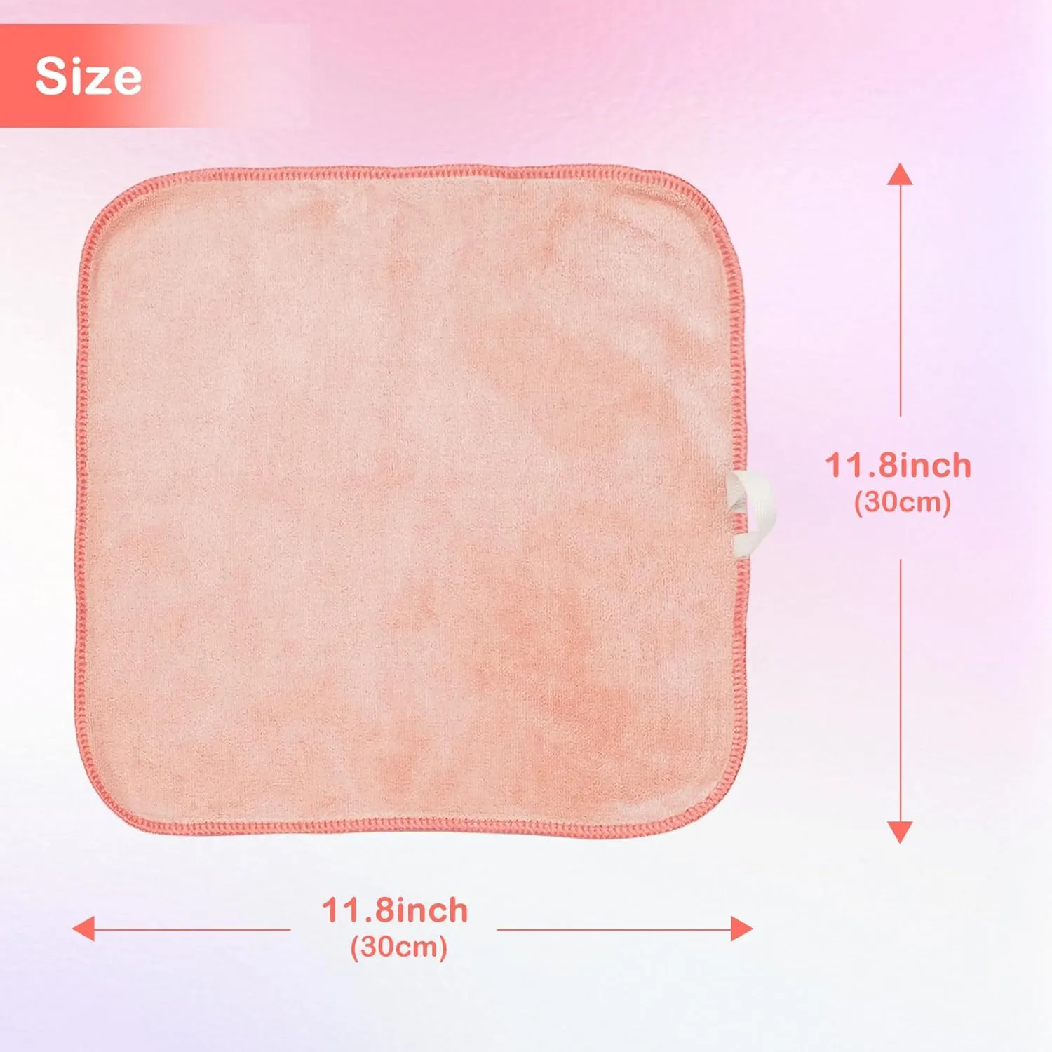 Makeup Remover Cloth 12 x 12 Inch, Reusable Makeup Remover Towels for Washing Face, 6 Pack Washable Microfiber Face Cloth Fast Drying Washcloth, Brown/Coral/Green