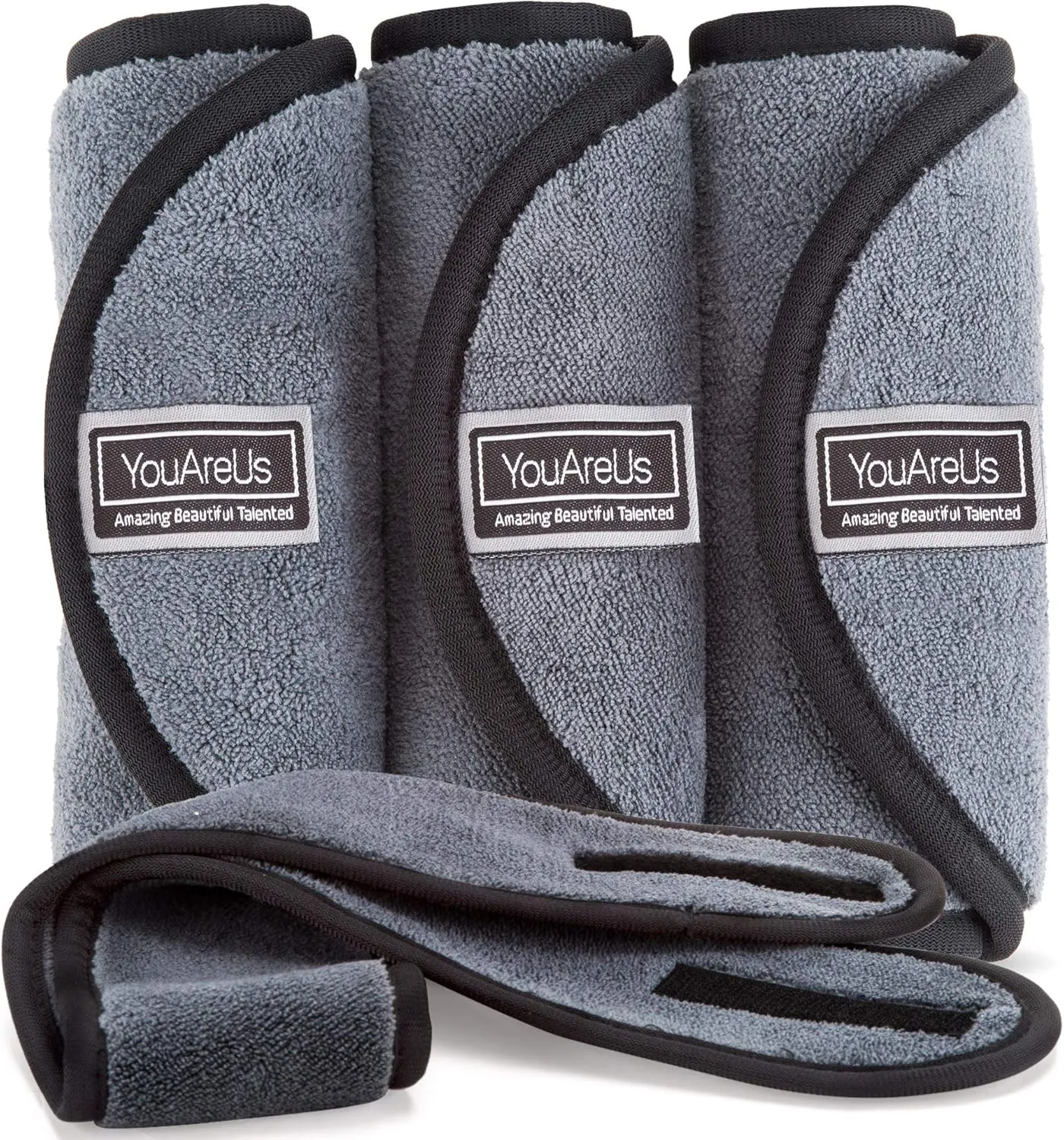 Makeup Remover Cloth Towel Set, 𝟯 𝗣𝗮𝗰𝗸 𝗮𝗹𝘀𝗼 𝗶𝗻𝗰𝗹𝘂𝗱𝗲𝘀 𝗦𝗽𝗮 𝗛𝗲𝗮𝗱𝗯𝗮𝗻𝗱 𝗮𝗻𝗱 𝗖𝗼𝘀𝗺𝗲𝘁𝗶𝗰 𝗕𝗮𝗴, by YouAreUs. Microfiber Cloth, Leaving Skin Feeling Cleaner!