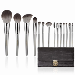 Makeup Brushes Set Makeup Foundation Brush Advanced Foundation Blush Contour Foundation Concealer Eye Shadow Brush Makeup Set (Silver)