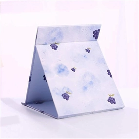 Makeup Mirror Vanity Makeup Mirror Square Makeup Mirror Portable Vanity Mirror Fruit Pattern Folding Cosmetic Mirror Pocket Compact Mirror Makeup Vanity Cosmetic Mirror (Color : K)