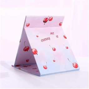 Makeup Mirror Vanity Makeup Mirror Square Makeup Mirror Portable Vanity Mirror Fruit Pattern Folding Cosmetic Mirror Pocket Compact Mirror Makeup Vanity Cosmetic Mirror (Color : K)