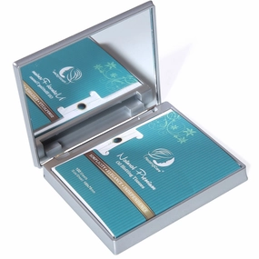 Makeup Mirror with Facial Oil Blotting Paper Sheets - Bamboo Charcoal 100 Counts