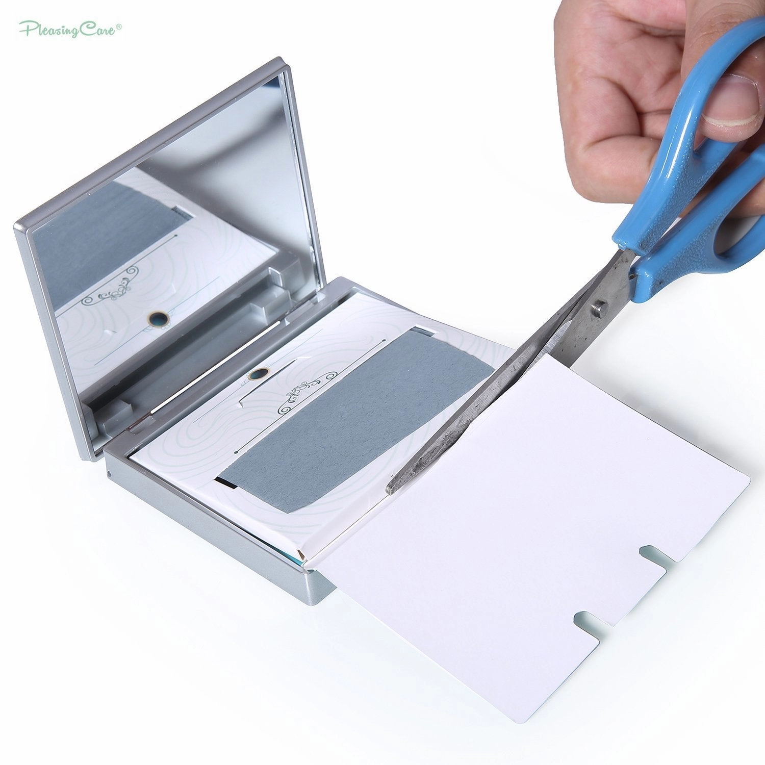 Makeup Mirror with Facial Oil Blotting Paper Sheets - Bamboo Charcoal 100 Counts