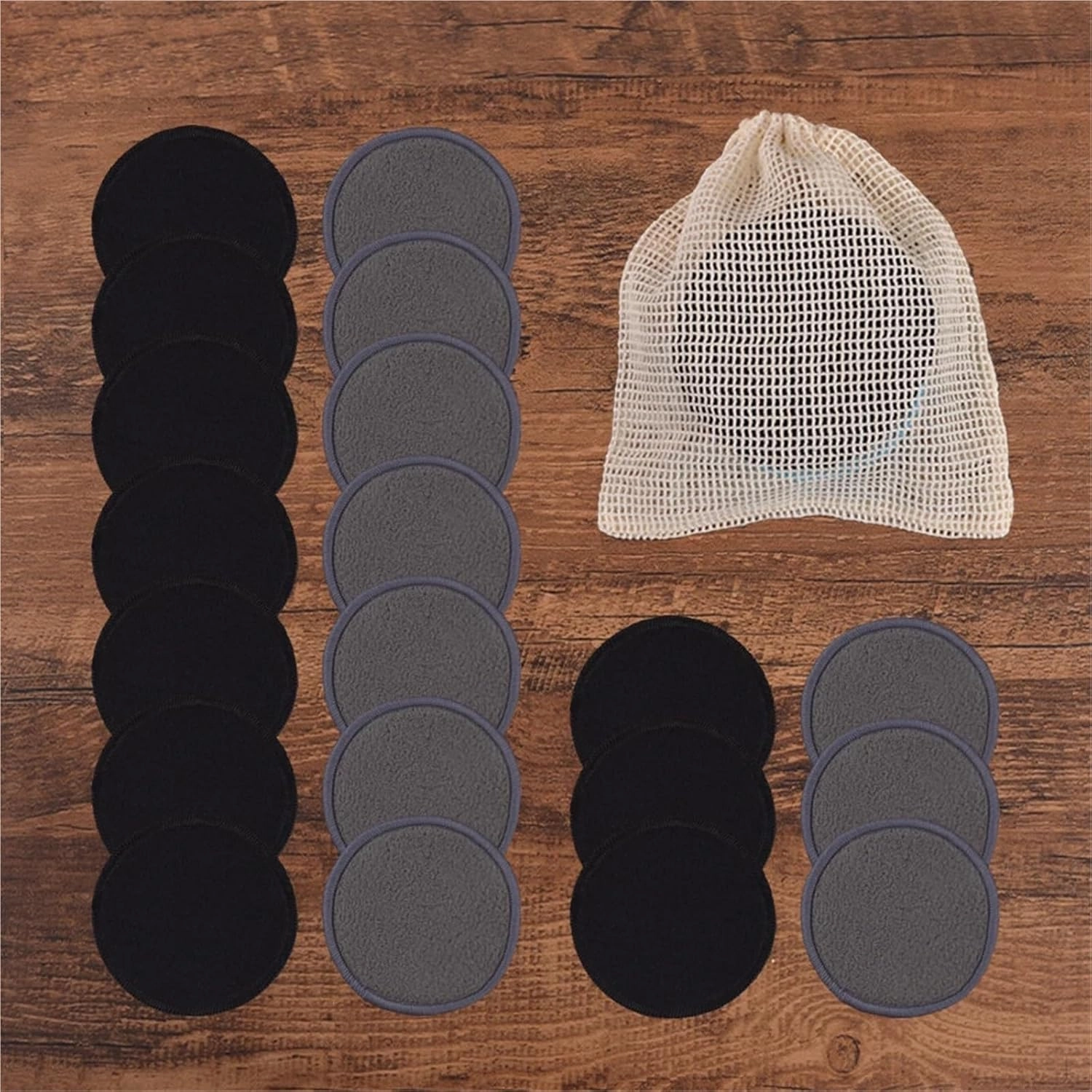 Makeup Remover Pads 20Piece/Pack Makeup Remover Pads Washable Rounds Cleaning Cotton(20Pcs Blue)