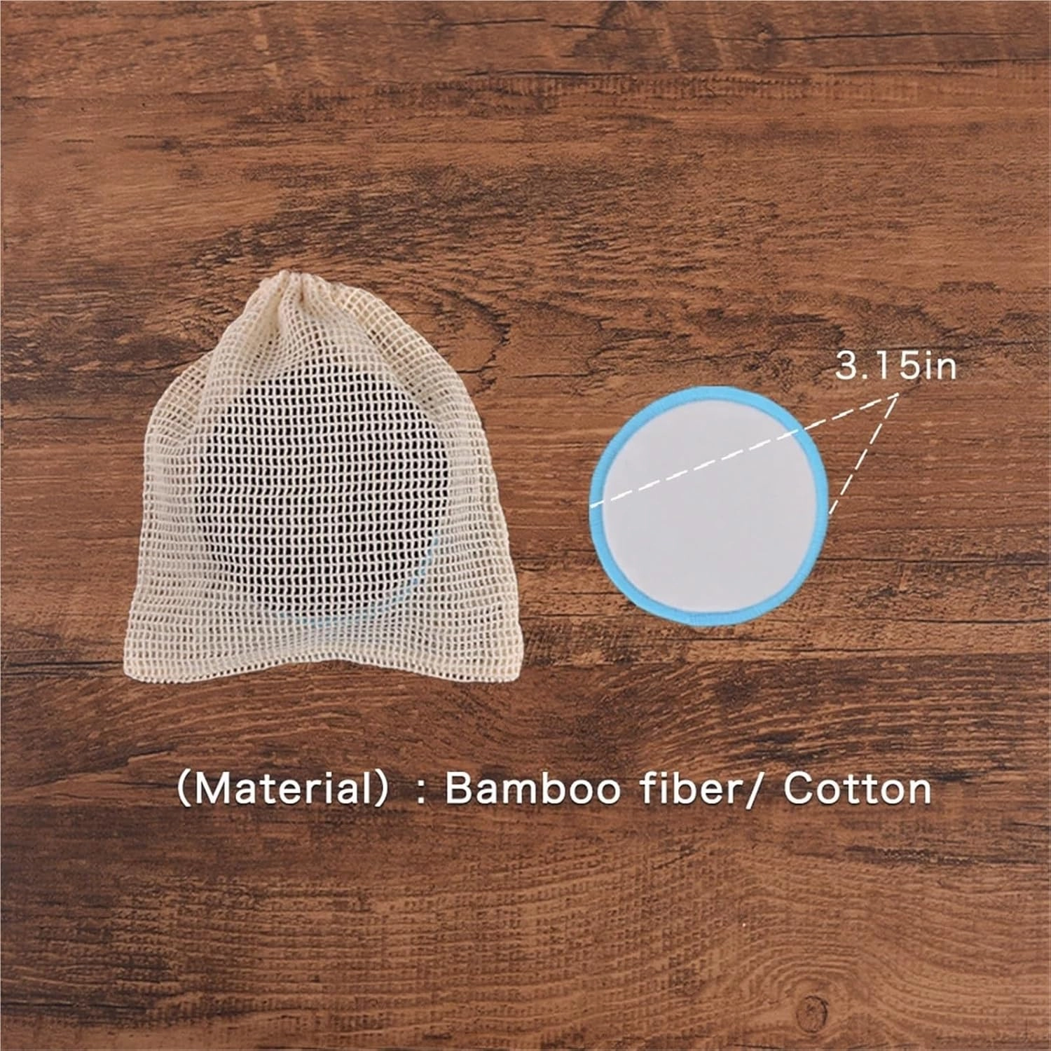 Makeup Remover Pads 20Piece/Pack Makeup Remover Pads Washable Rounds Cleaning Cotton(20Pcs Blue)