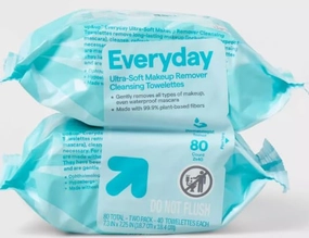 Makeup Remover Wipes, Daily Facial Cleanser Towelettes, Gently Cleanse and Remove Oil & Makeup, Alcohol-Free Makeup Wipes including waterproof mascara Remover 80 Ct.