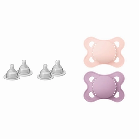 MAM Bottle Nipples Extra Slow Flow Nipple Size 0, for Newborn Babies and Older & Original Matte Baby Pacifier, Nipple Shape Helps Promote Healthy Oral Development