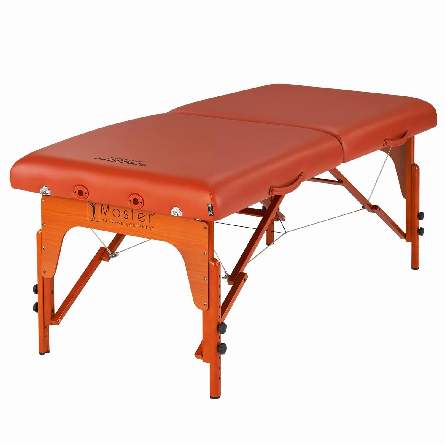 Master Massage 31" Santana Pro Portable Massage Table Package, Memory Foam Cushioning, Reiki Leg Panels, Mountain Red- Tattoo Table- Spa Bed- Folding Massage Table- Facial Bed