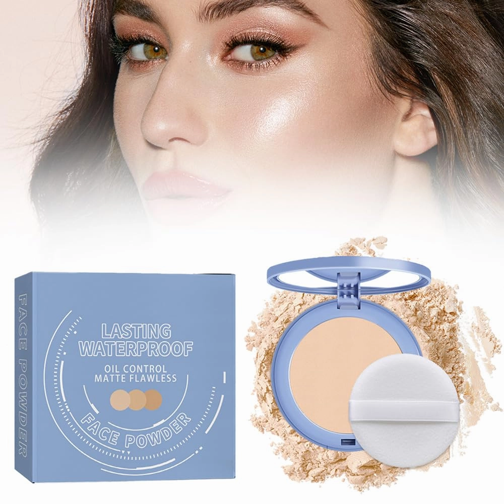 Matte Perfection Pressed Powder, Oil Control Face Pressed Powder, Waterproof Long Lasting Finishing Compacto to Achieve a Flawless Matte Complexion (Classic Ivory, 0.35 FL OZ)