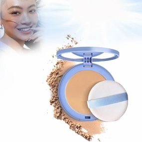 Matte Wet And Dry Powder, Matte Perfections Pressed Powder, Lasting Waterproof Makeup Powder, Oil Control Wet And Dry Face PressedPowder (03#-Pure beige, 1)