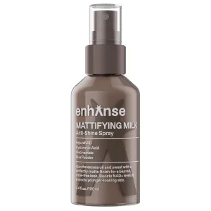 Mattifying Milk Anti Shine Matte Spray for Men, Hydrating Hyaluronic Acid, Rice Powder, RejuveNAD, Liquid Powder to Blur Pores & Control Shine, Clean, Oily Skin, 3.4 Fl Oz