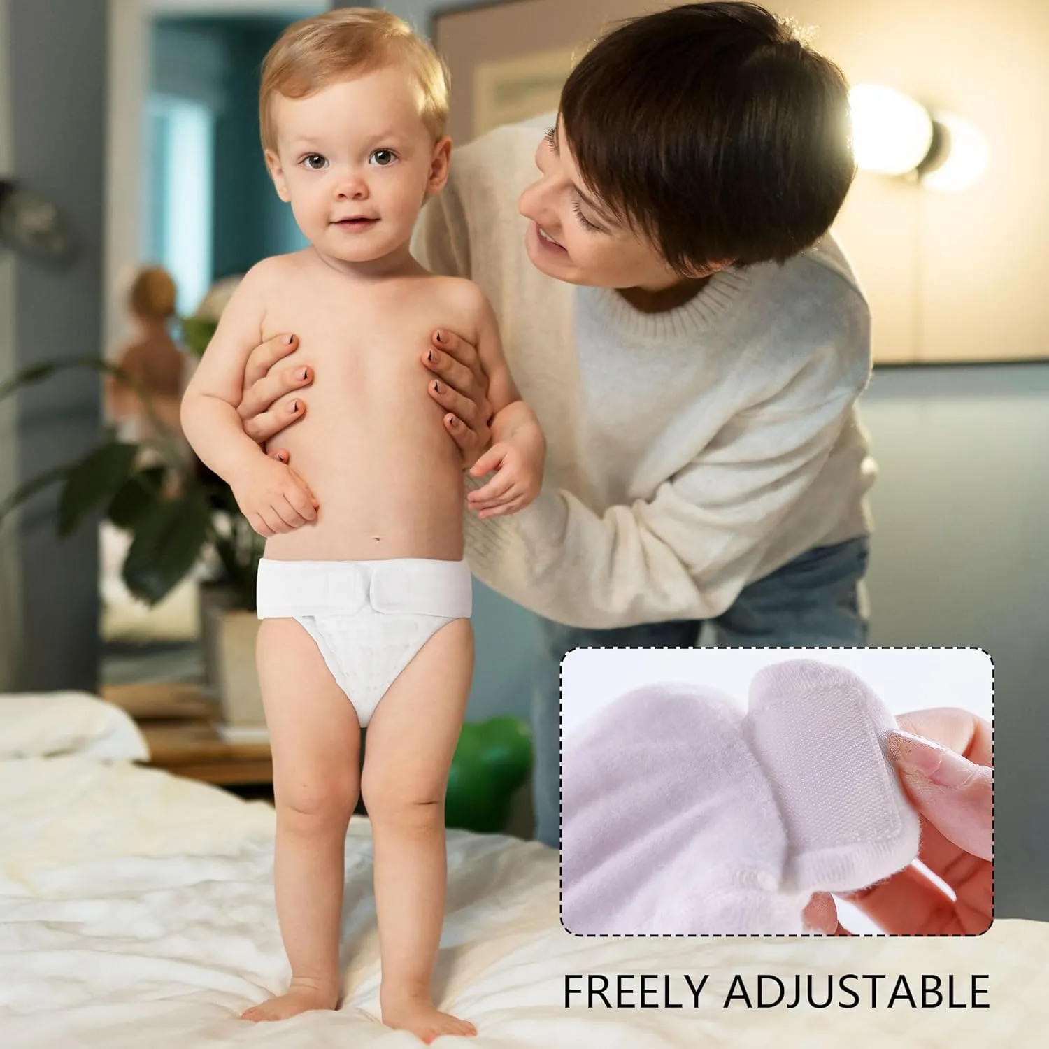 Max Shape 6 Pack Wearable Cotton Cloth Dipper Pants for Baby Girls and Boys,Adjustable Cotton Diaper 13 Layers