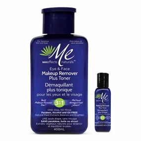 MAXEffects 3 in 1 Cleanser & Toning Liquid Micellar Cleansing Water - Face and Eye Makeup Remover Oil Free with Face Toner, All Natural, Oil and Alcohol Free, 2.2 13.5 fl oz Bundle