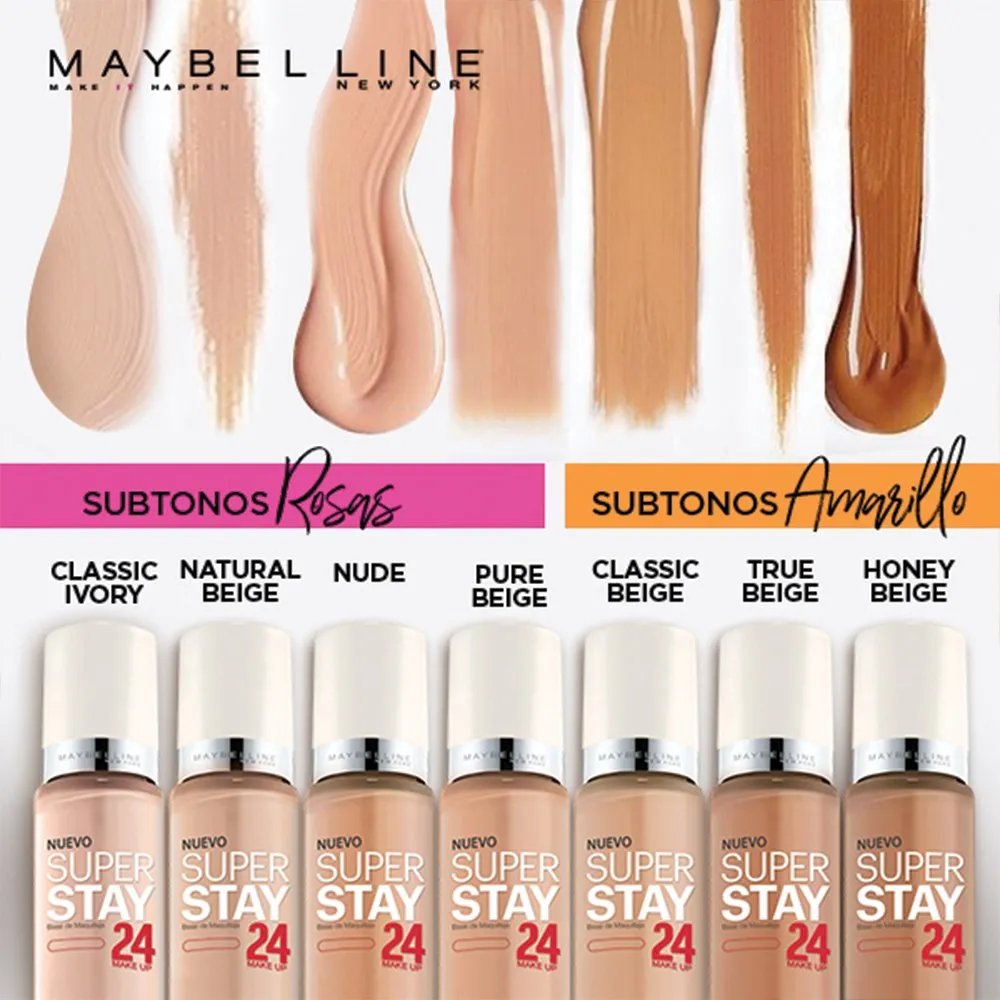 Maybelline New York Super Stay 24Hr Makeup, Pure Beige, 1 Fluid Ounce