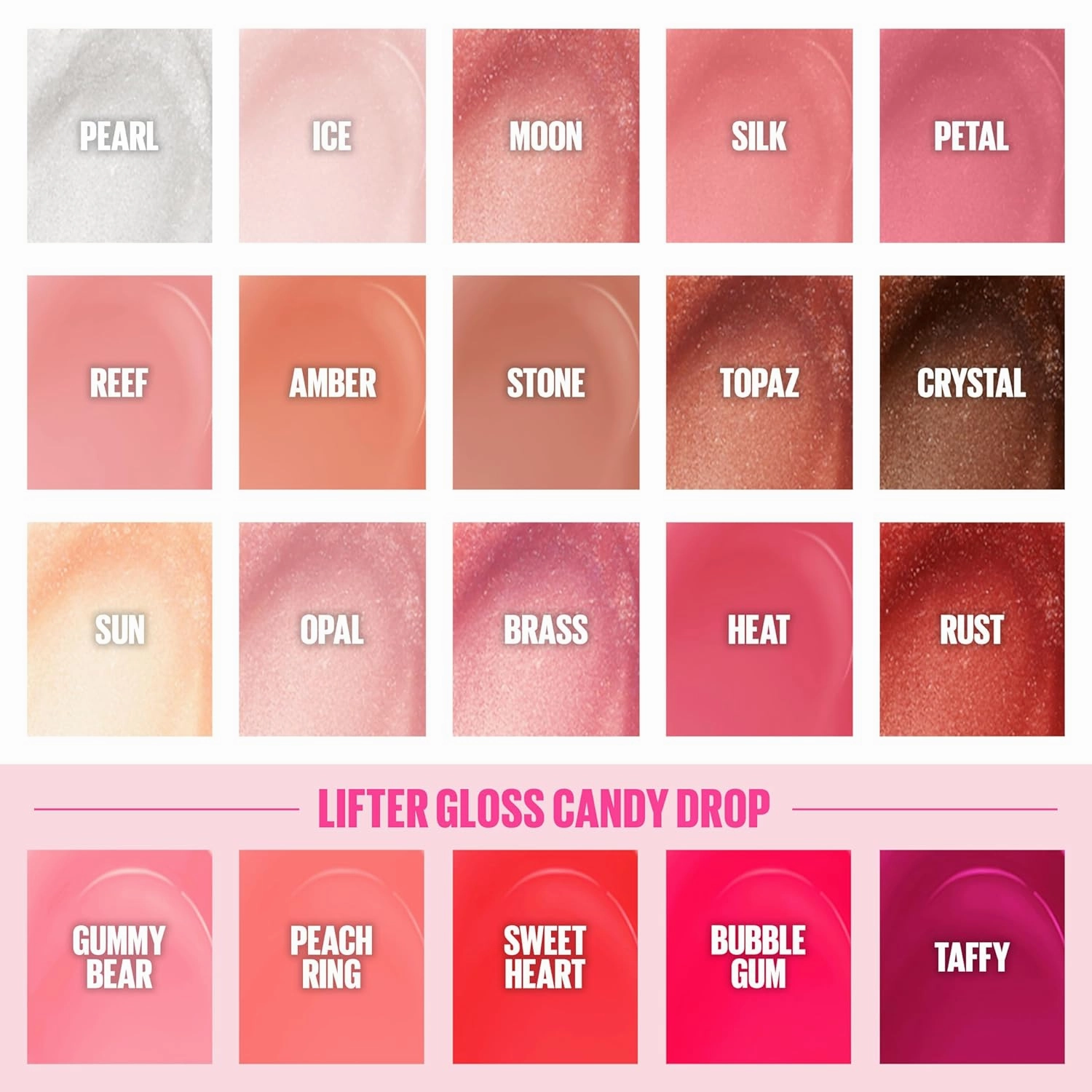 Maybelline Lifter Gloss and Lifter Plump Bundle, Hydrating, Pumping Lip Gloss in Shades Moon and Peach Fever, Pack of 2