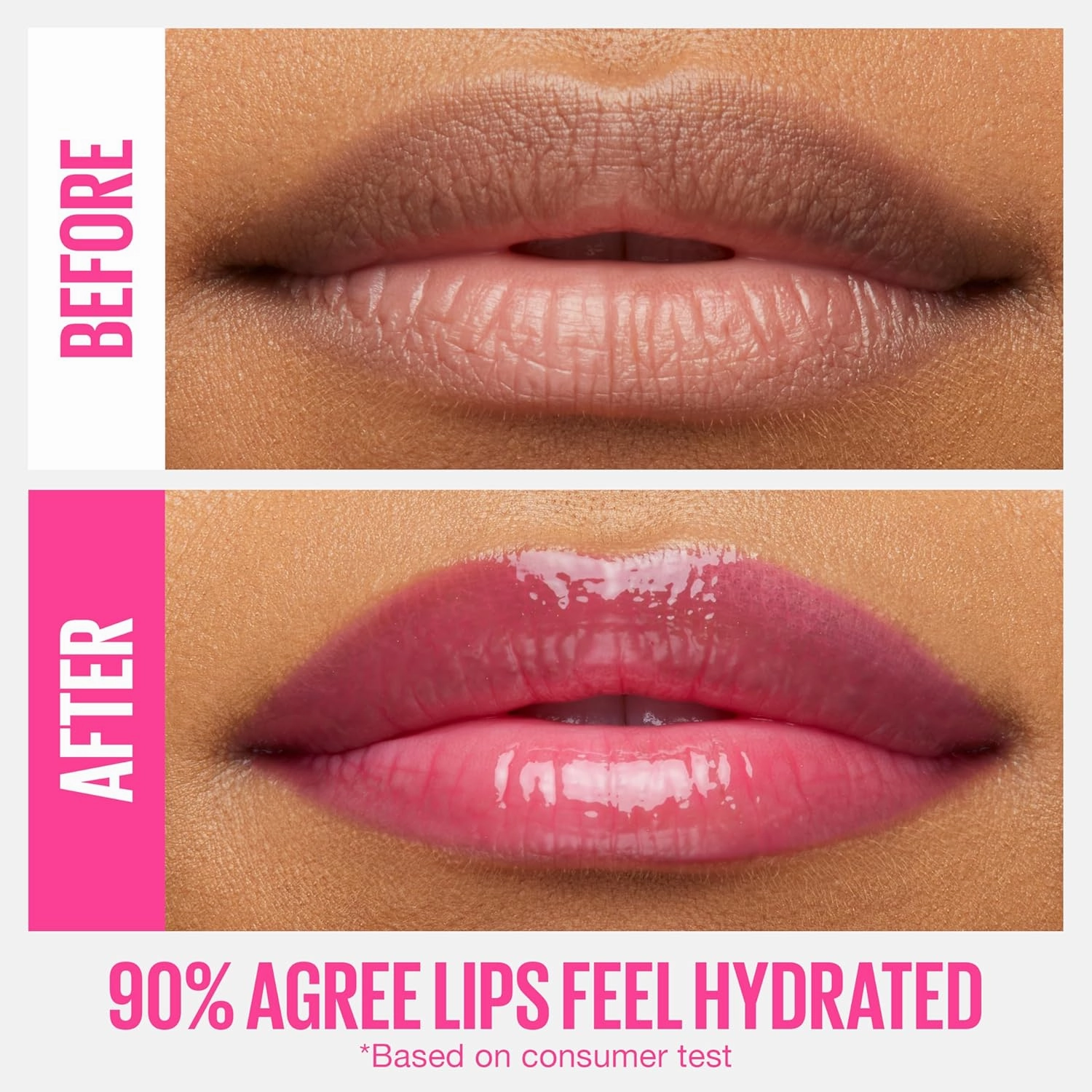 Maybelline Lifter Gloss and Lifter Plump Bundle, Hydrating, Pumping Lip Gloss in Shades Moon and Peach Fever, Pack of 2