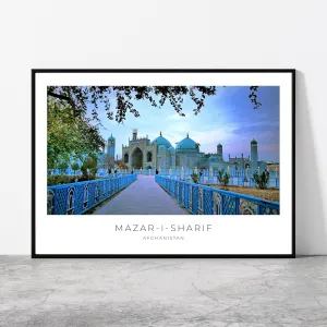 Mazar-i-Sharif Wall Art, Mazar-i-Sharif Travel Poster, Blue Mosque, Shrine of Hazrat Al, Cityscape Photo Print, Afghanistan, Mazar-i-Sharif Décor,63