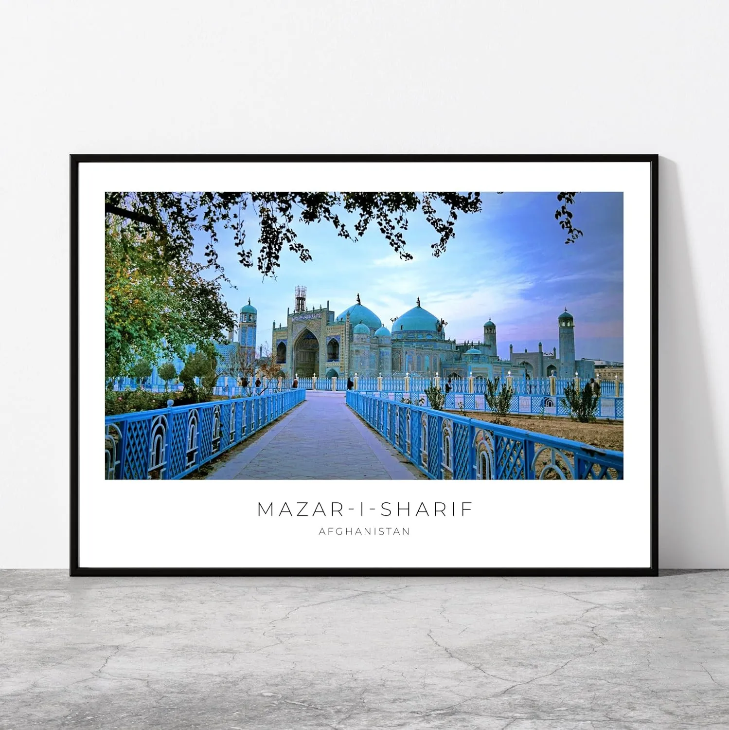 Mazar-i-Sharif Wall Art, Mazar-i-Sharif Travel Poster, Blue Mosque, Shrine of Hazrat Al, Cityscape Photo Print, Afghanistan, Mazar-i-Sharif Décor,63