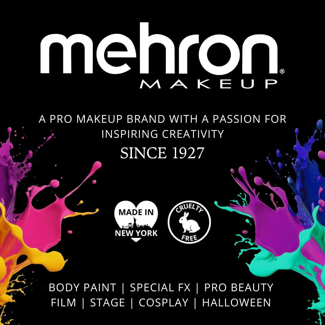 Mehron Makeup Paradise FX Makeup Pro Size | Stage & Screen, Face & Body Painting, Special FX, Beauty, Cosplay, and Halloween | Water Activated Face Paint & Body Paint 1.4 oz (40 g) (Metallic Silver)