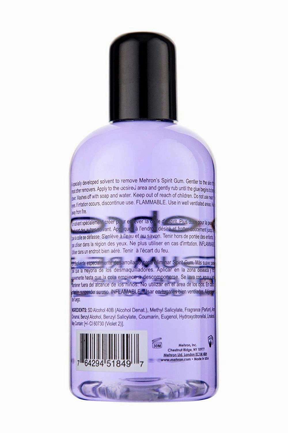 Mehron Makeup Spirit Gum Remover | SFX Makeup| Spirit Gum Adhesive Remover 9 fl oz (266 ml)