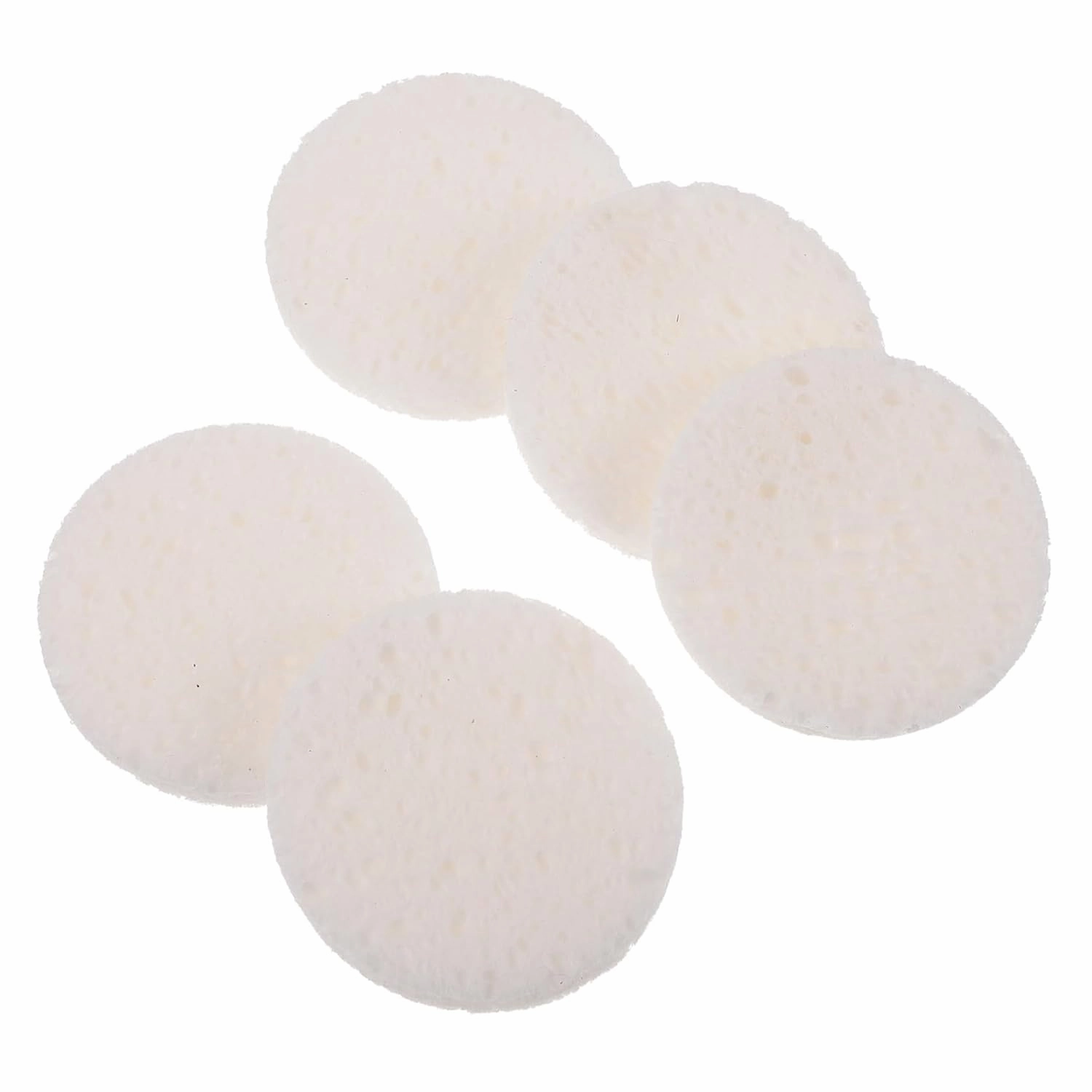 MERRYHAPY 50pcs Face Cleansing Sponges Reusable Wood Pulp Cotton Pads for Gentle Exfoliation and Makeup Removal for Daily Skin Care Comfortable and Easy to