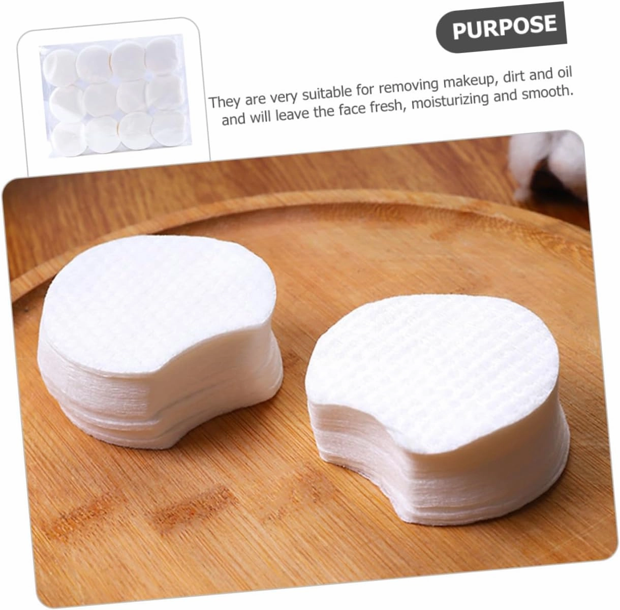 MERRYHAPY 900Pcs Disposable Makeup Remover Pads Thick Cosmetic Cleaning Pads for Face Eyes and Lips Soft Non Woven Makeup Cleaning Pads for Effortless Makeup Removal